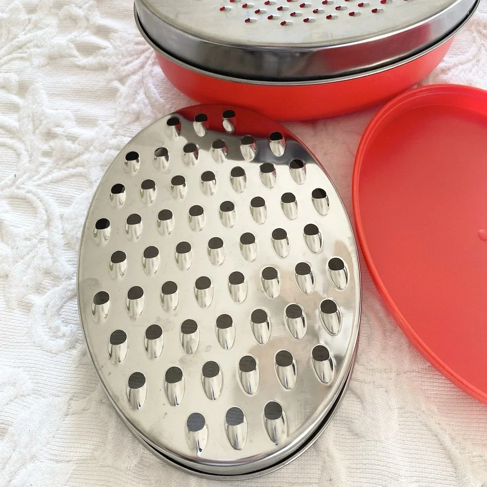 IKEA Chosigt 2 Size Grater Metal 1 Storage W Lid Kitchen Set‎ Red New Open Box